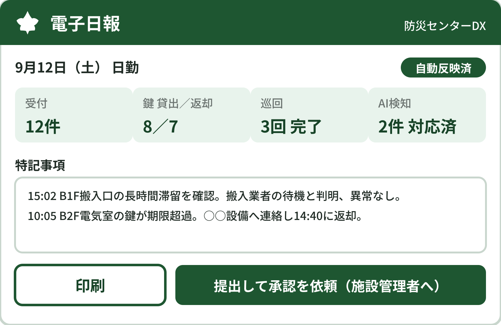 電子日報画面（開発中）